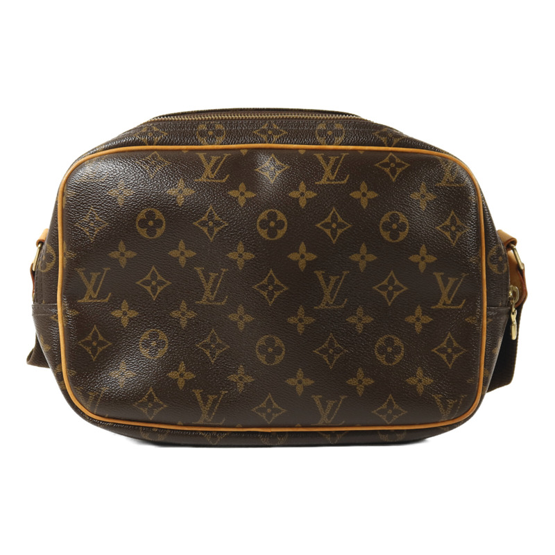 LOUIS VUITTON Monogram Reporter PM金扣肩背袋-1