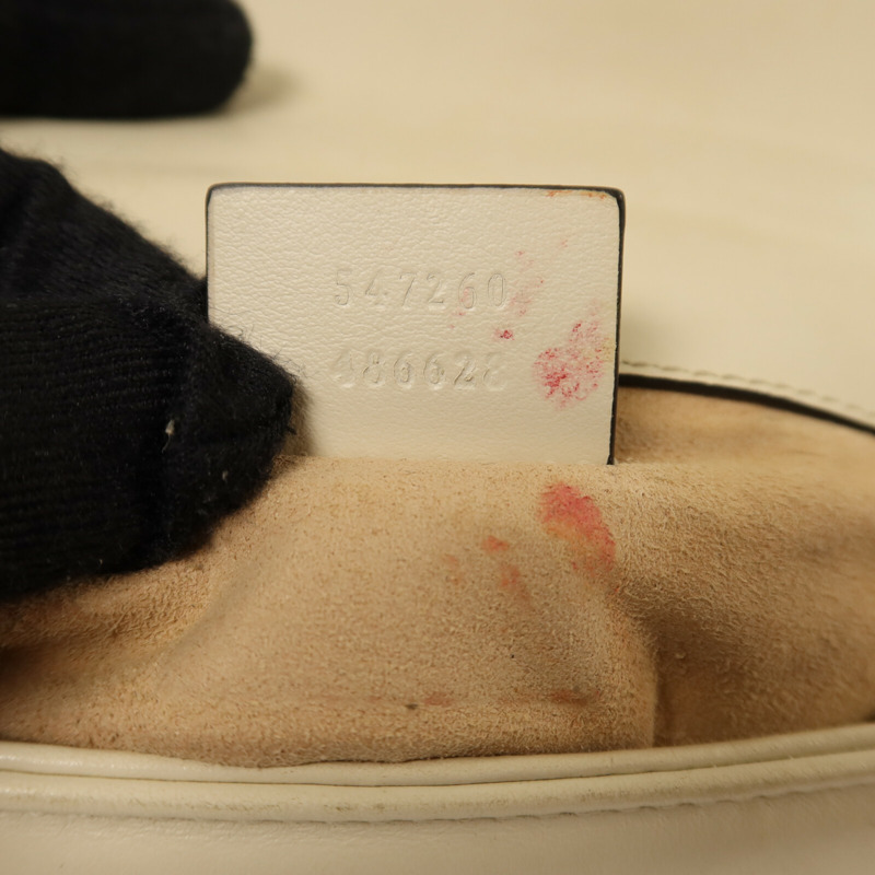 GUCCI 牛皮皮革GG Marmont金扣鏈帶手挽肩背兩用袋-5