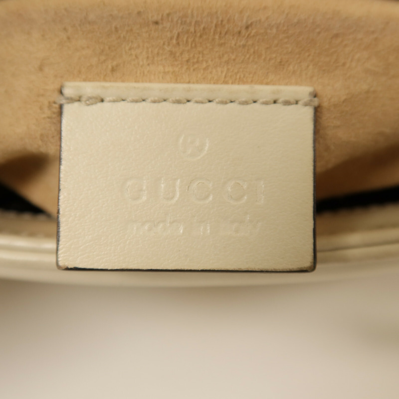 GUCCI 牛皮皮革GG Marmont金扣鏈帶手挽肩背兩用袋-6
