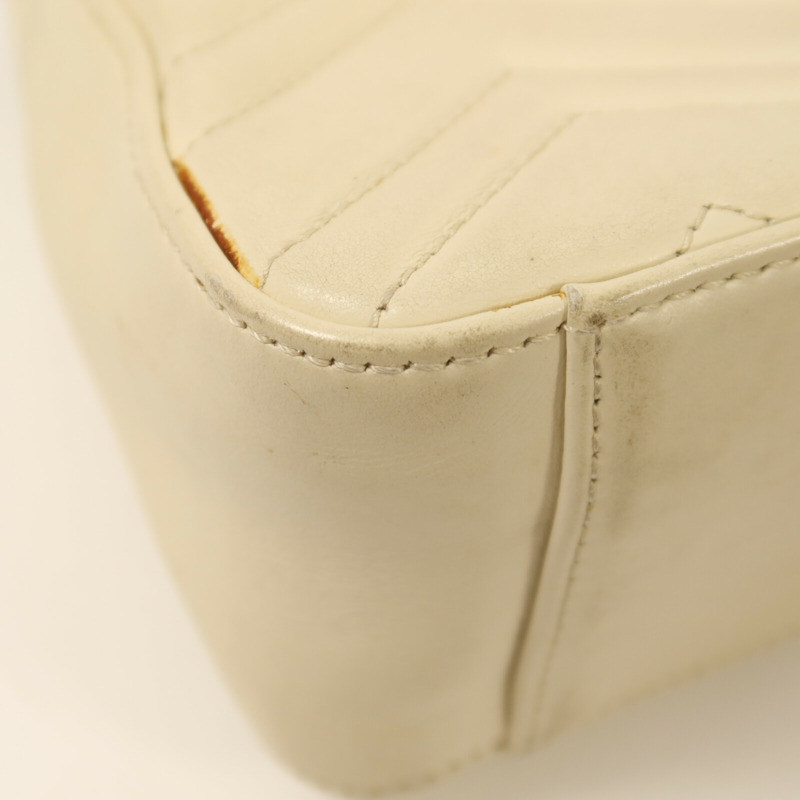 GUCCI 牛皮皮革GG Marmont金扣鏈帶手挽肩背兩用袋-12