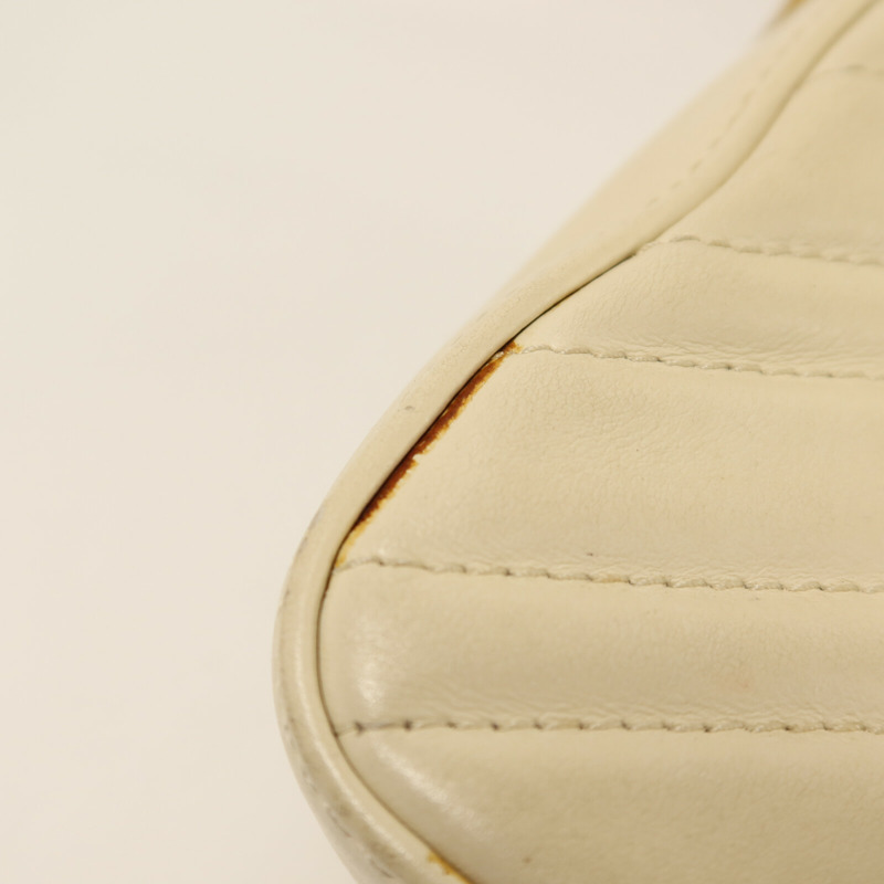 GUCCI 牛皮皮革GG Marmont金扣鏈帶手挽肩背兩用袋-15