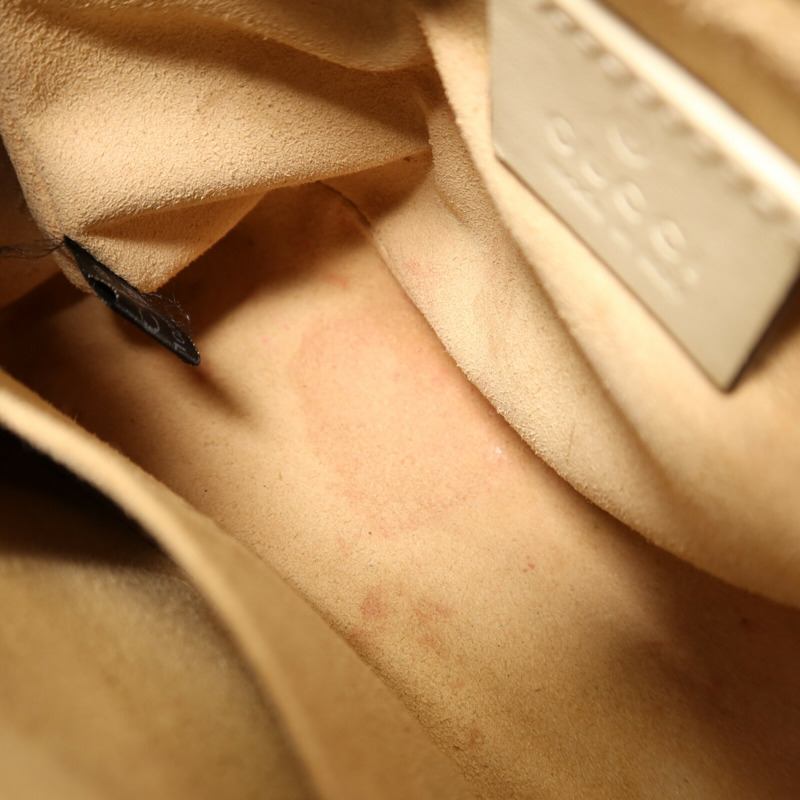 GUCCI 牛皮皮革GG Marmont金扣鏈帶手挽肩背兩用袋-21