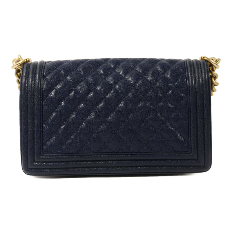 CHANEL 牛皮皮革Boy 25金扣鏈帶肩背袋-1