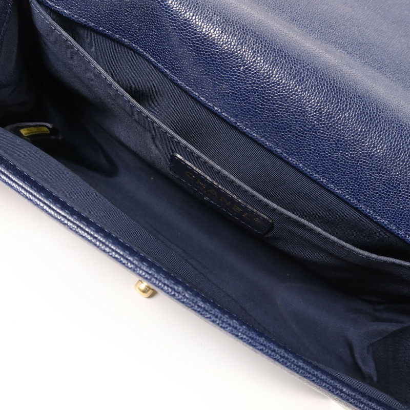 CHANEL 牛皮皮革Boy 25金扣鏈帶肩背袋-4