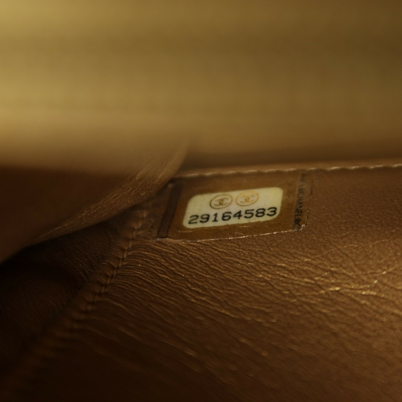 CHANEL 羊皮皮革Chain Shoulder金扣鏈帶肩背袋-6