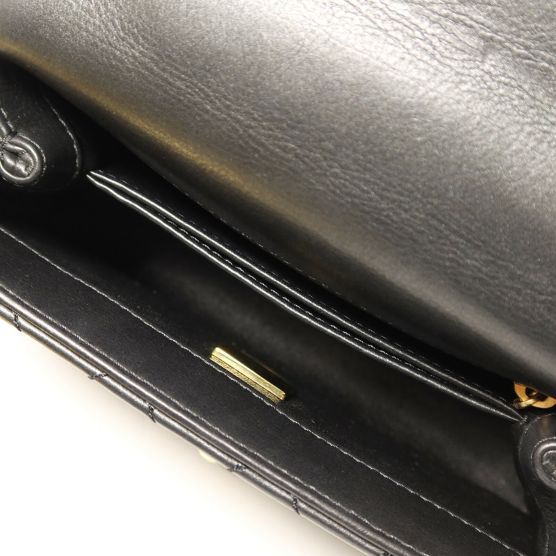 CHANEL 牛皮皮革Coco Handle Mini金扣鏈帶手挽肩背兩用袋-4