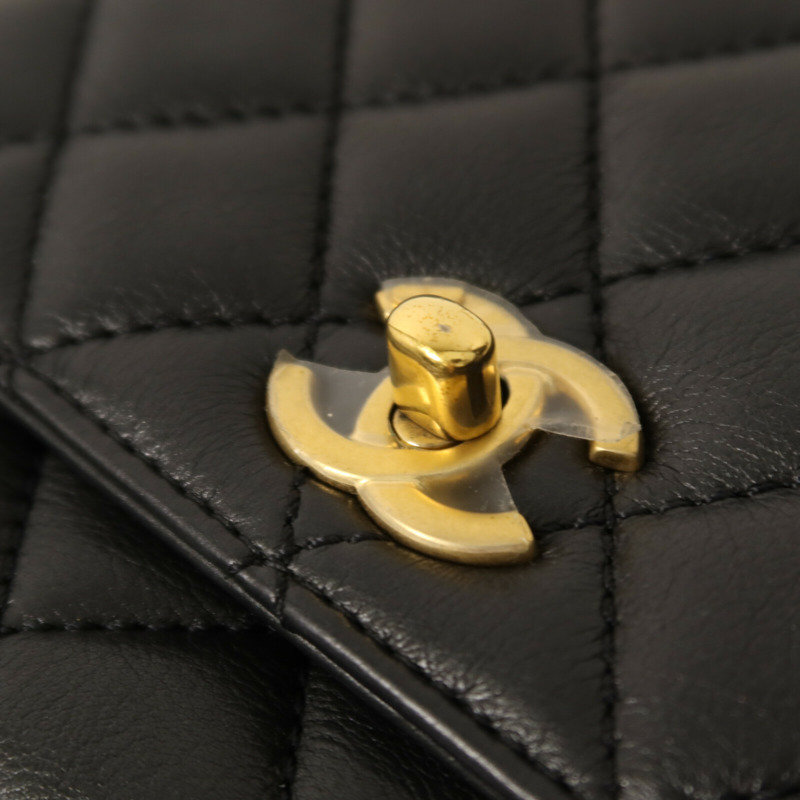 CHANEL 牛皮皮革Coco Handle Mini金扣鏈帶手挽肩背兩用袋-9