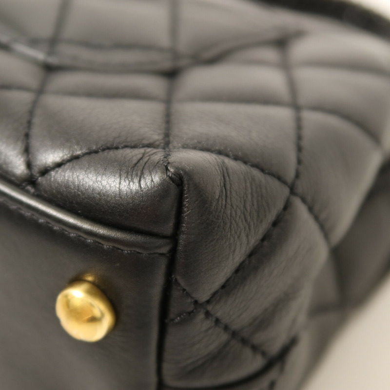 CHANEL 牛皮皮革Coco Handle Mini金扣鏈帶手挽肩背兩用袋-13