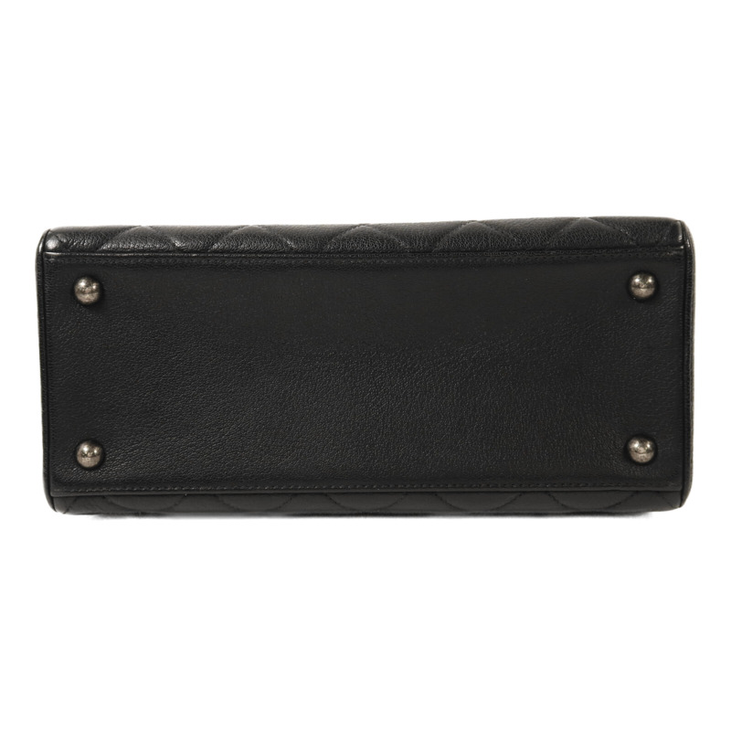 CHANEL 牛皮皮革Chain Shoulder銀扣鏈帶肩背袋-3