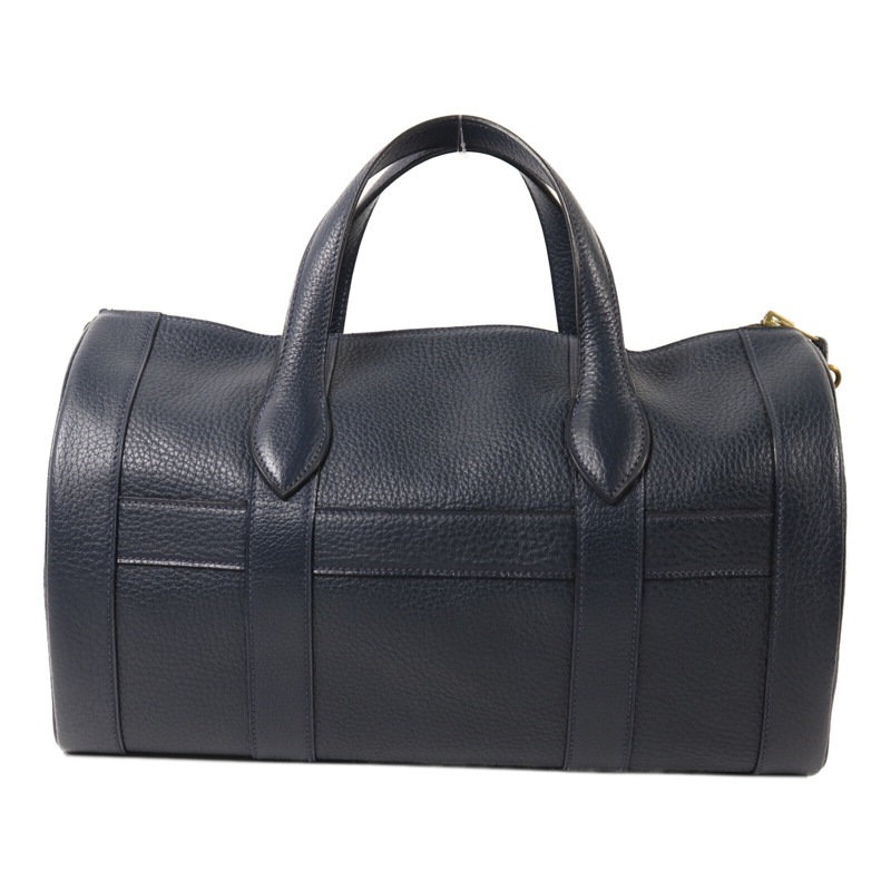 HERMES Ardennes皮革Rudy金扣手挽肩背兩用袋Navy-1