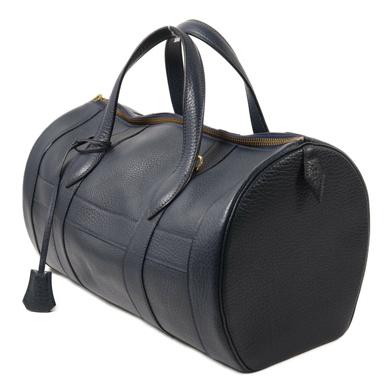 HERMES Ardennes皮革Rudy金扣手挽肩背兩用袋Navy-2