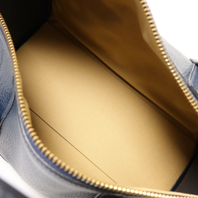 HERMES Ardennes皮革Rudy金扣手挽肩背兩用袋Navy-4