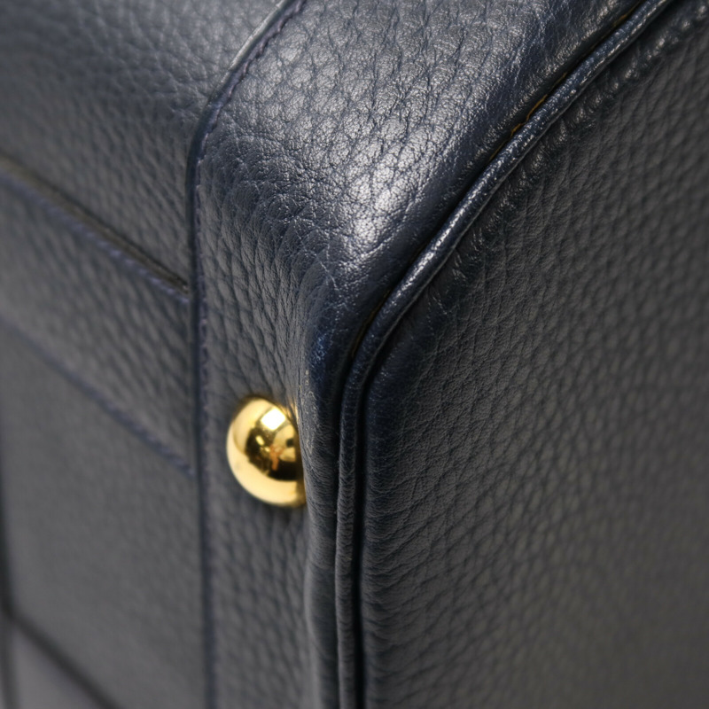 HERMES Ardennes皮革Rudy金扣手挽肩背兩用袋Navy-11
