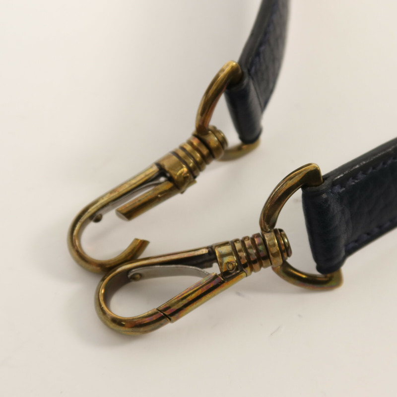 HERMES Ardennes皮革Rudy金扣手挽肩背兩用袋Navy-15