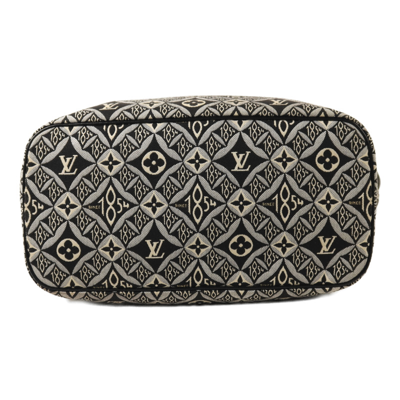 LOUIS VUITTON Monogram Jacquard 1854 Neverfull MM金扣手挽袋-3