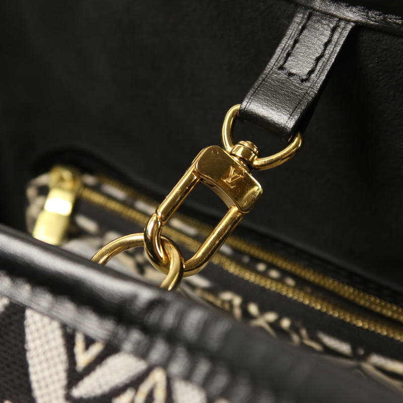 LOUIS VUITTON Monogram Jacquard 1854 Neverfull MM金扣手挽袋-9
