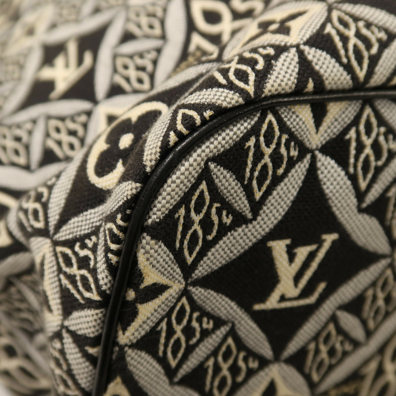 LOUIS VUITTON Monogram Jacquard 1854 Neverfull MM金扣手挽袋-10