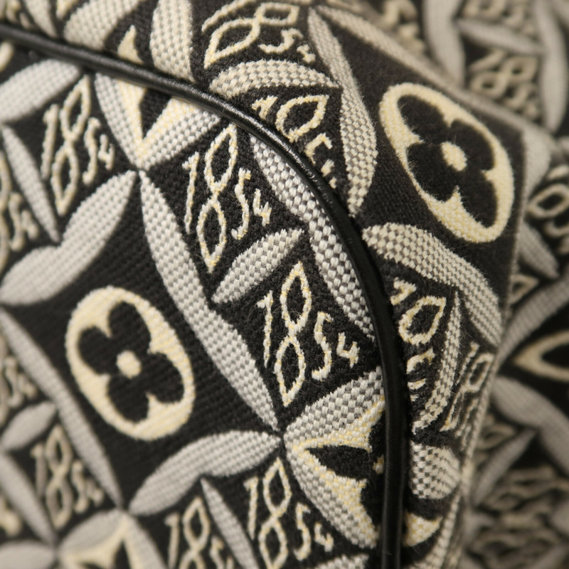 LOUIS VUITTON Monogram Jacquard 1854 Neverfull MM金扣手挽袋-11