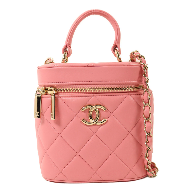CHANEL 羊皮皮革Trendy CC Vantiy Case金扣鏈帶手挽肩背兩用袋-0