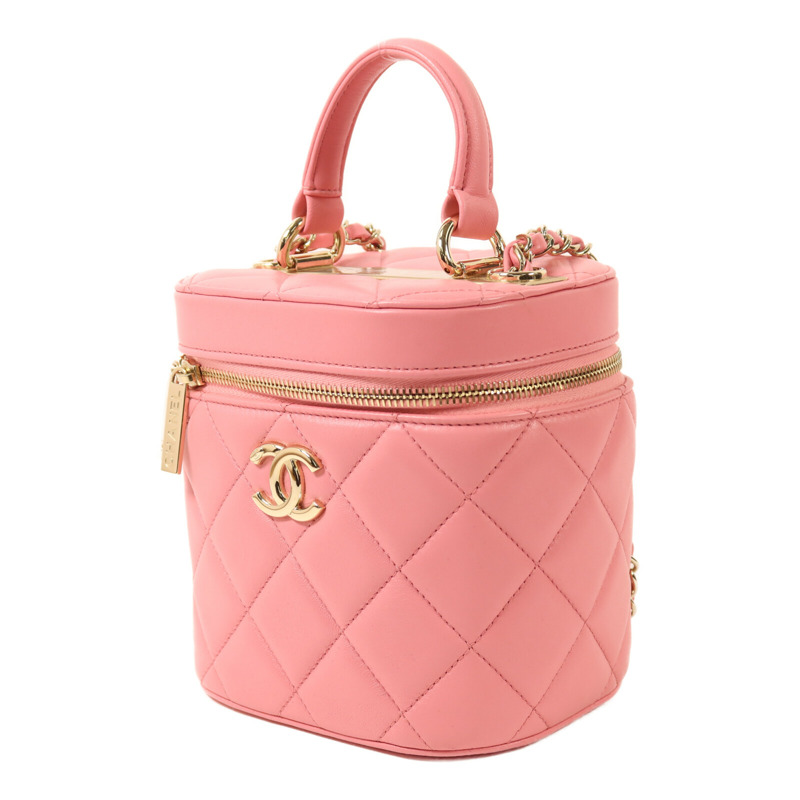 CHANEL 羊皮皮革Trendy CC Vantiy Case金扣鏈帶手挽肩背兩用袋-2