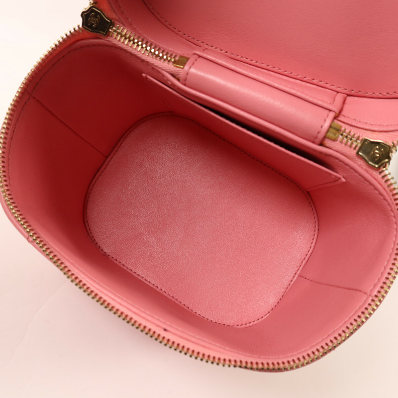 CHANEL 羊皮皮革Trendy CC Vantiy Case金扣鏈帶手挽肩背兩用袋-4