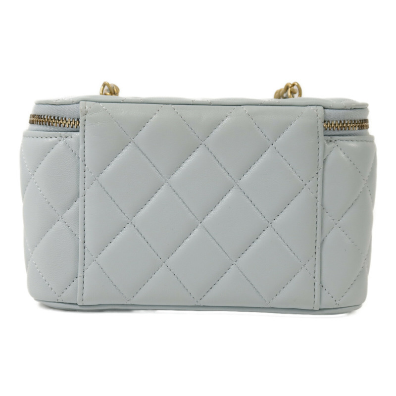 CHANEL 羊皮皮革Vanity Case金扣鏈帶肩背袋-1