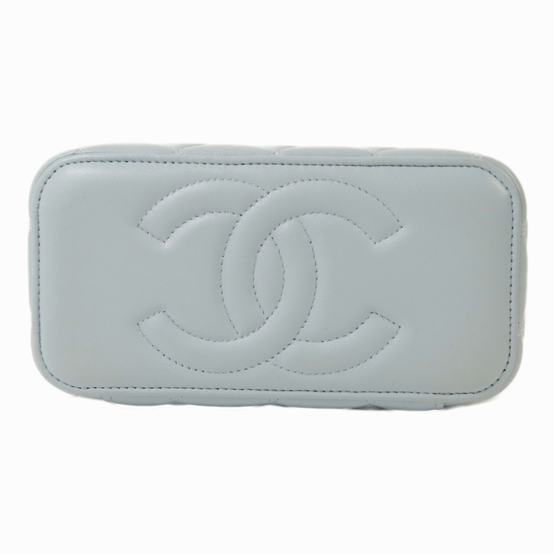 CHANEL 羊皮皮革Vanity Case金扣鏈帶肩背袋-3