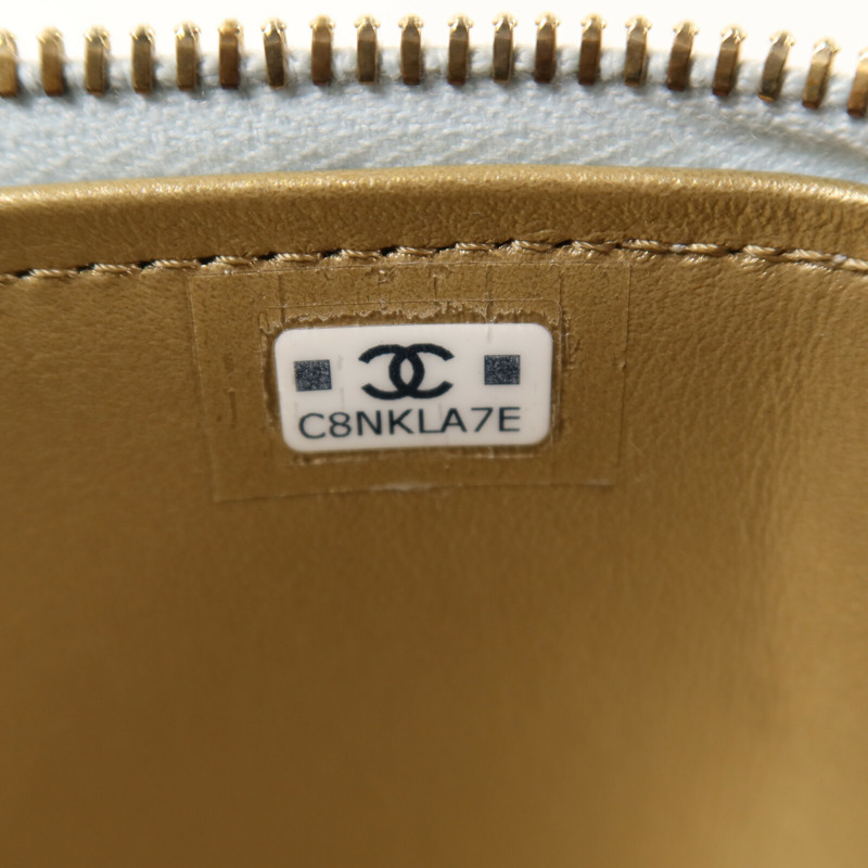 CHANEL 羊皮皮革Vanity Case金扣鏈帶肩背袋-6