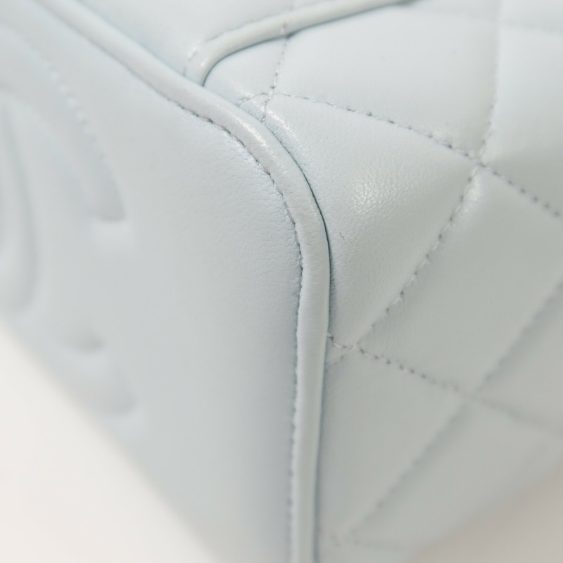 CHANEL 羊皮皮革Vanity Case金扣鏈帶肩背袋-14