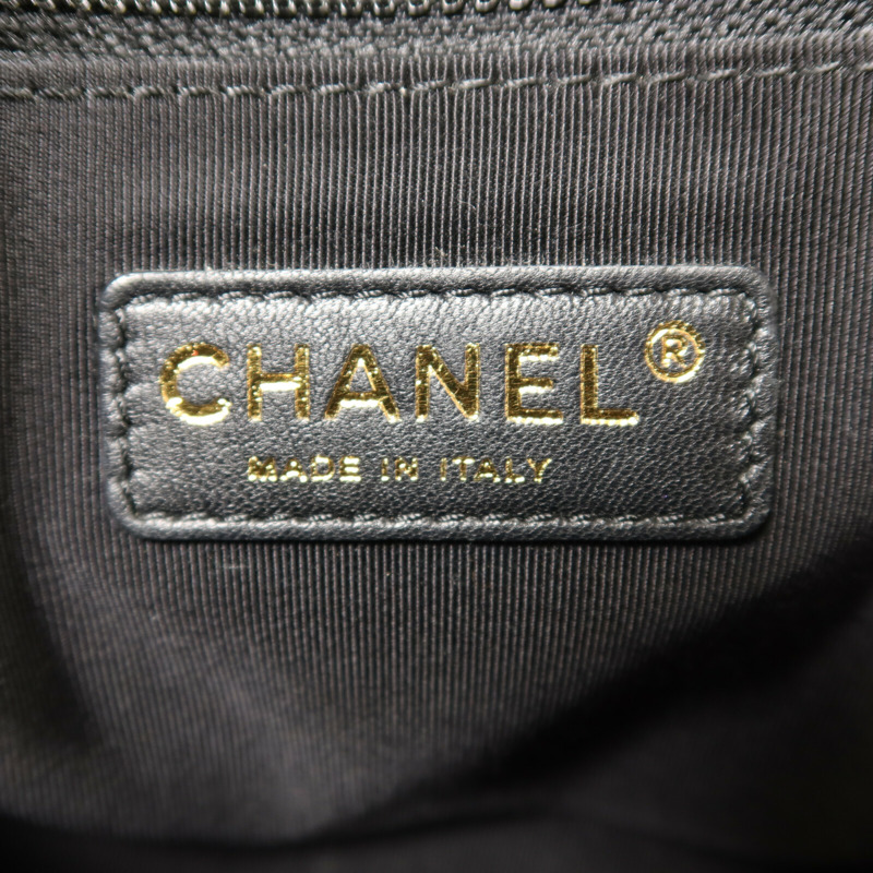 CHANEL 羊皮皮革Chain Shoulder金扣鏈帶肩背袋-5