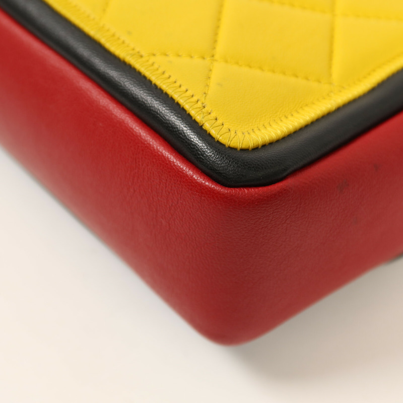 CHANEL 羊皮皮革Chain Shoulder金扣鏈帶肩背袋-12