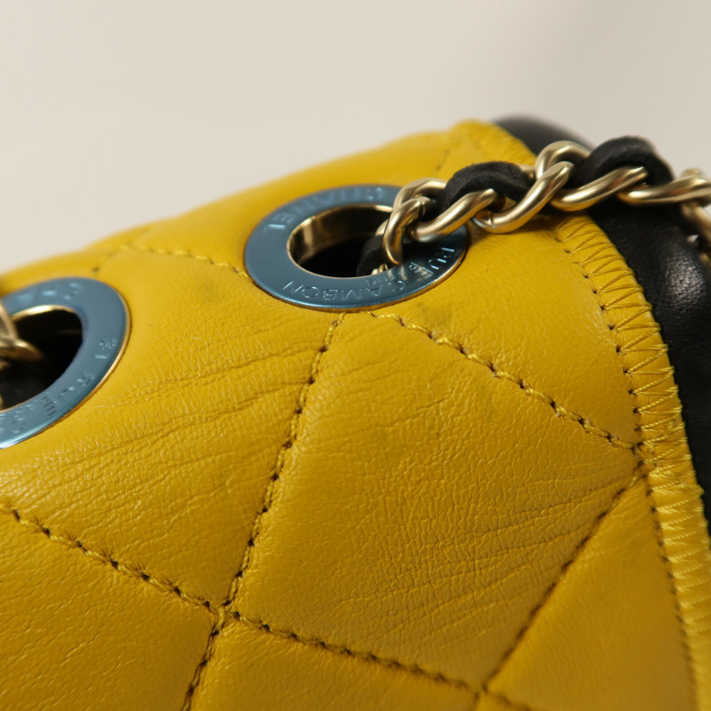 CHANEL 羊皮皮革Chain Shoulder金扣鏈帶肩背袋-13