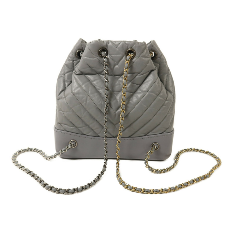 CHANEL 牛皮皮革Gabrielle BackPack鏈帶背包-1