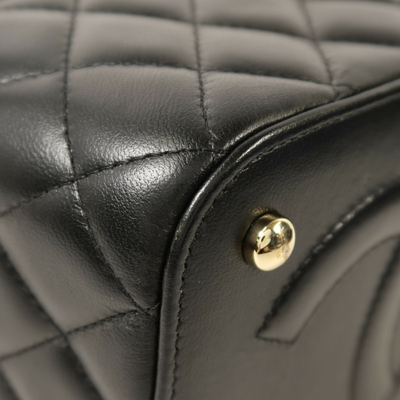 CHANEL 羊皮皮革Vanity Case金扣鏈帶手挽肩背兩用袋-11