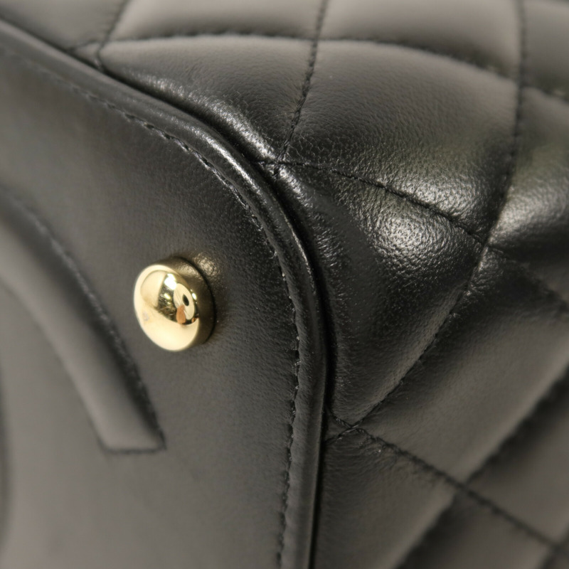 CHANEL 羊皮皮革Vanity Case金扣鏈帶手挽肩背兩用袋-12