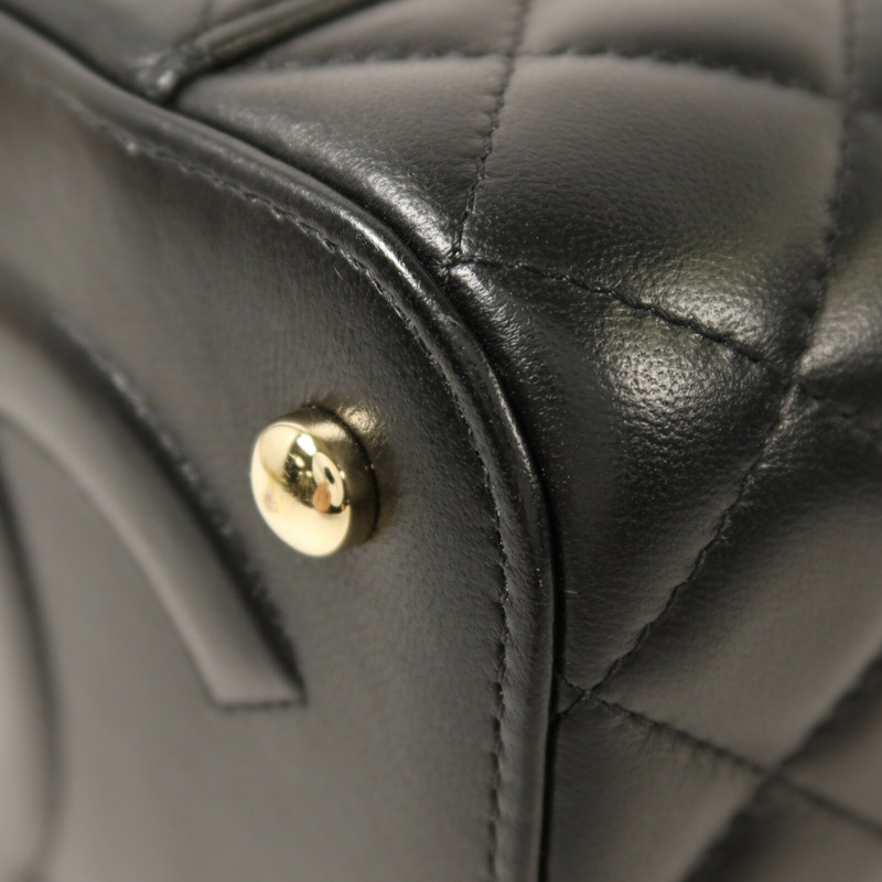 CHANEL 羊皮皮革Vanity Case金扣鏈帶手挽肩背兩用袋-14