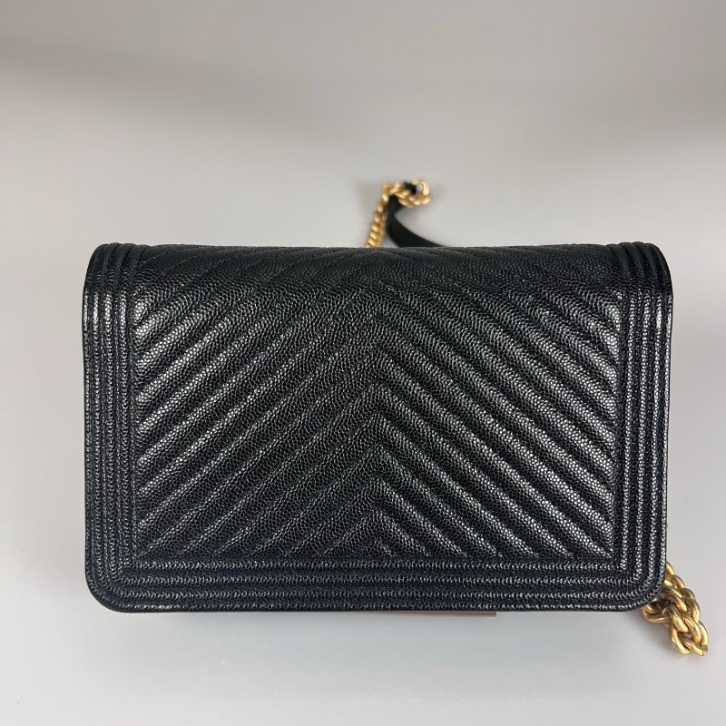CHANEL BOY WOC荔枝 黑 晶片款-1
