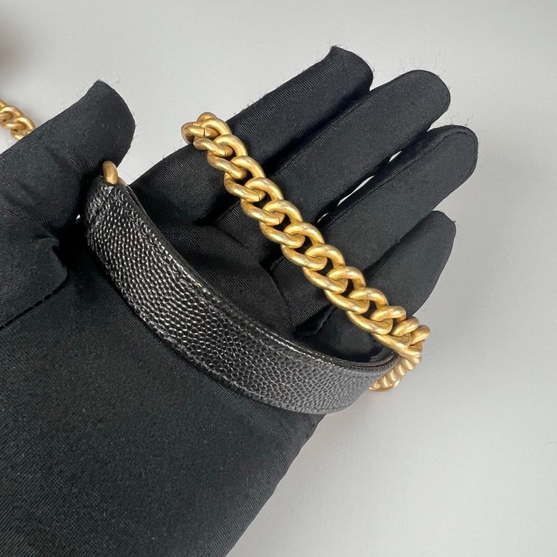 CHANEL BOY WOC荔枝 黑 晶片款-11