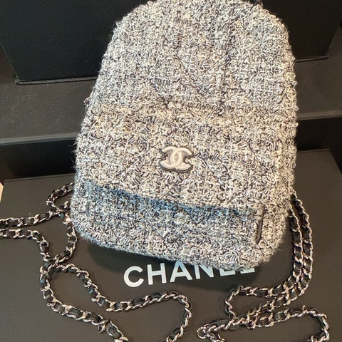 Chanel✨2024 粗花呢雙肩包mini小書包
