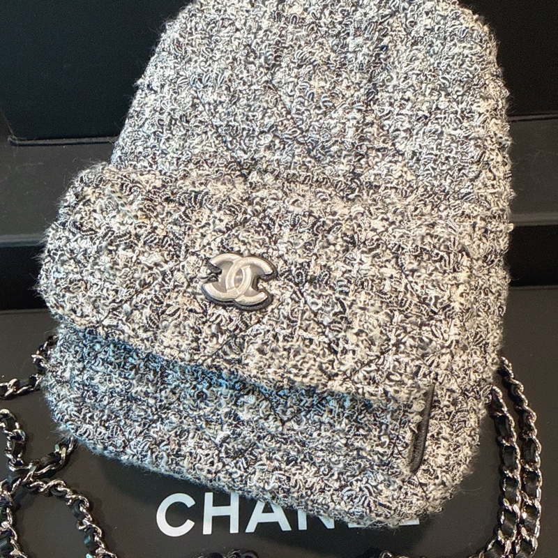 Chanel✨2024 粗花呢雙肩包mini小書包-1