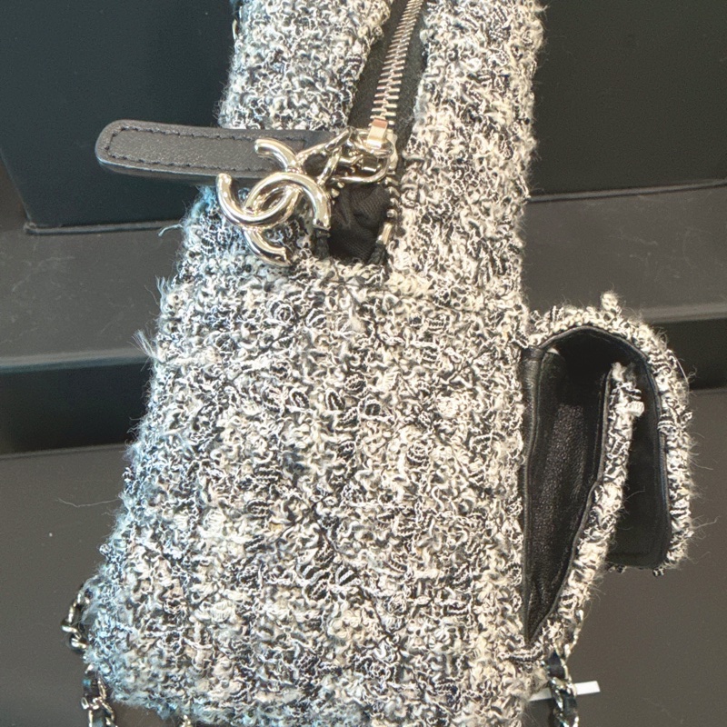 Chanel✨2024 粗花呢雙肩包mini小書包-13