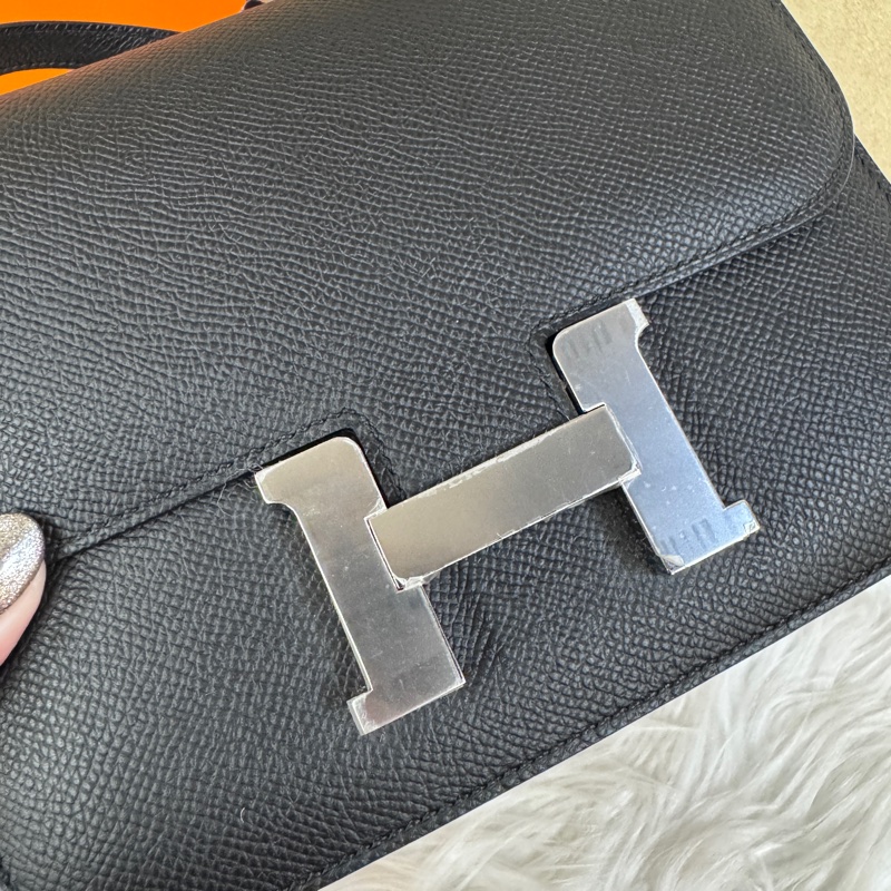 ［ 金剛色全配釋出 ］Hermes Constance III Mini黑Epsom銀釦康康 W刻 全新離櫃-5