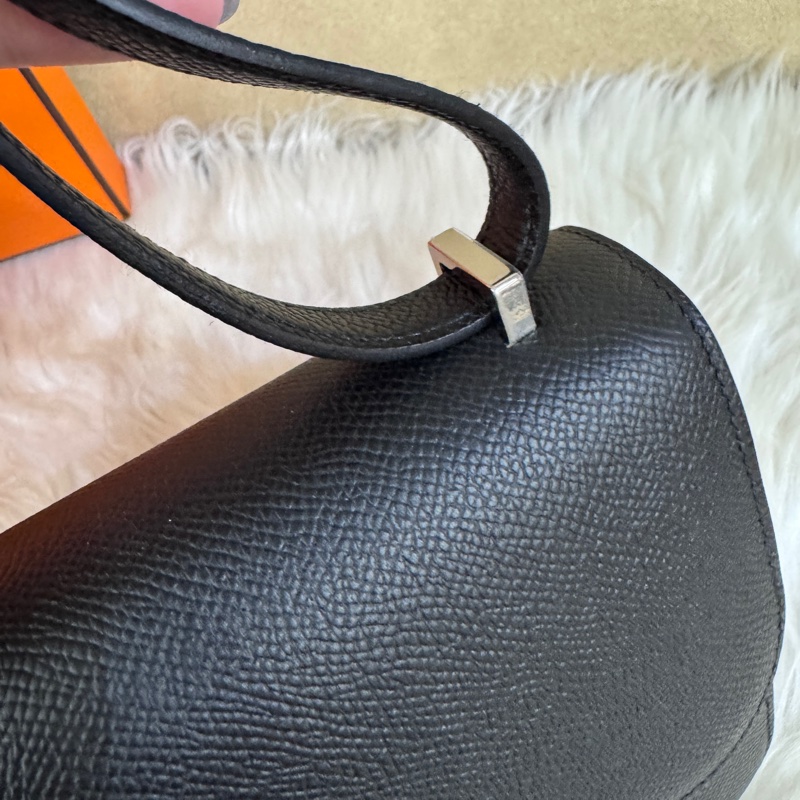 ［ 金剛色全配釋出 ］Hermes Constance III Mini黑Epsom銀釦康康 W刻 全新離櫃-7