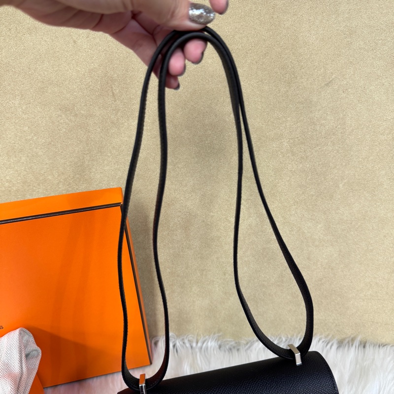 ［ 金剛色全配釋出 ］Hermes Constance III Mini黑Epsom銀釦康康 W刻 全新離櫃-9