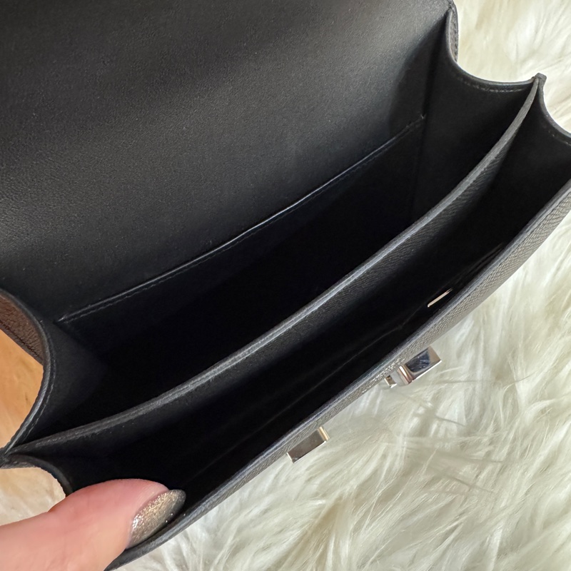 ［ 金剛色全配釋出 ］Hermes Constance III Mini黑Epsom銀釦康康 W刻 全新離櫃-11