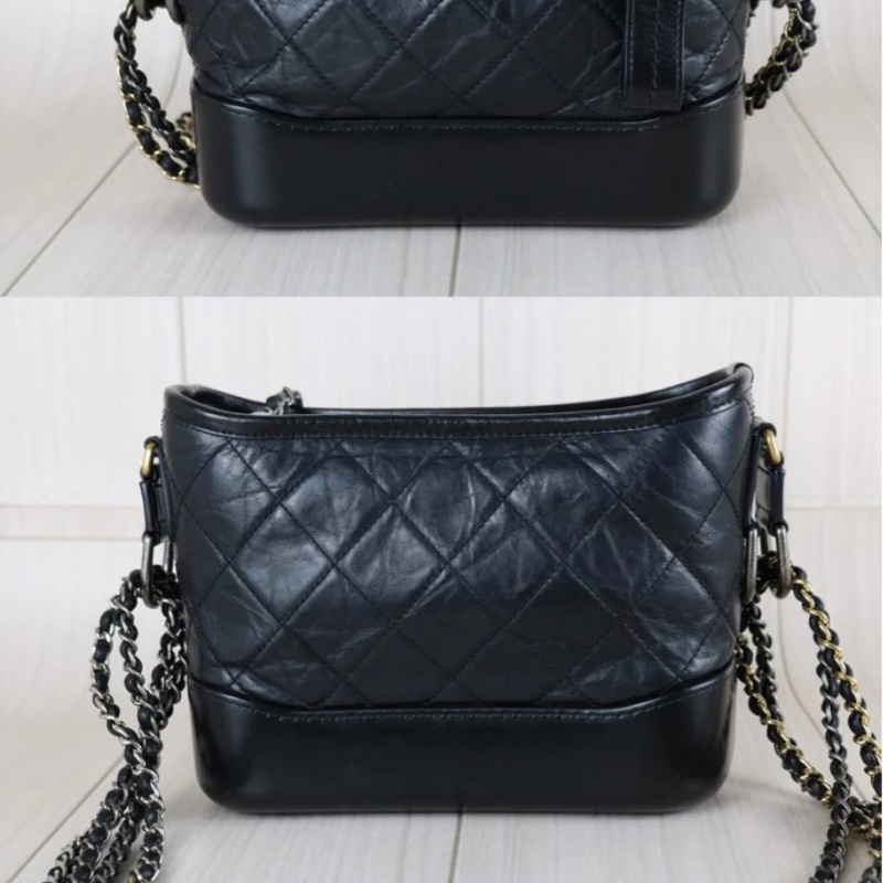 「JL精品代購」9新 Chanel 香奈兒 黑流浪包-4