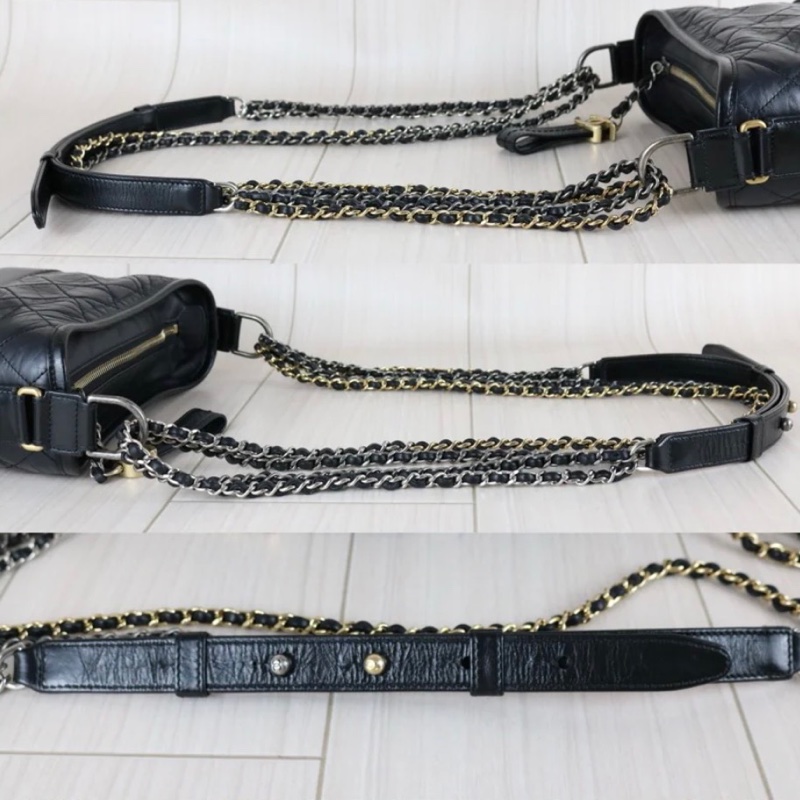 「JL精品代購」9新 Chanel 香奈兒 黑流浪包-10