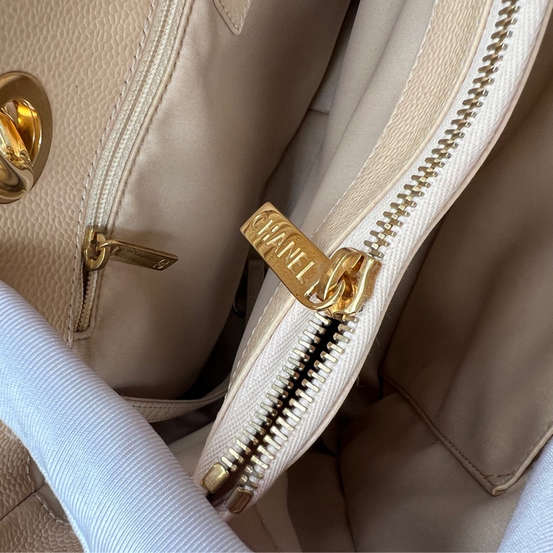 香緹國際精品 877 Chanel GST 豆腐包 裸色超質感 包況好-12