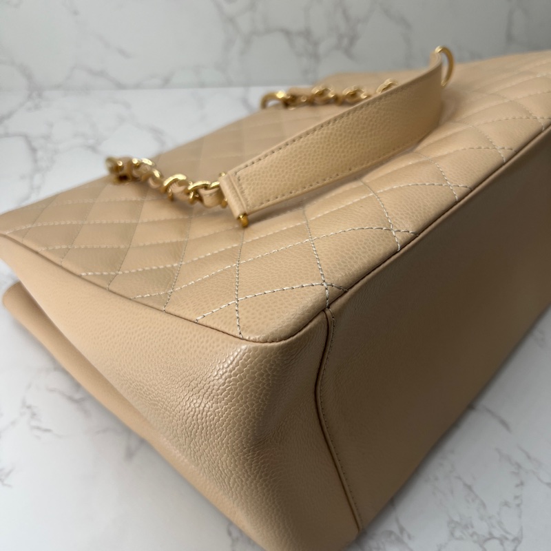 香緹國際精品 877 Chanel GST 豆腐包 裸色超質感 包況好-18