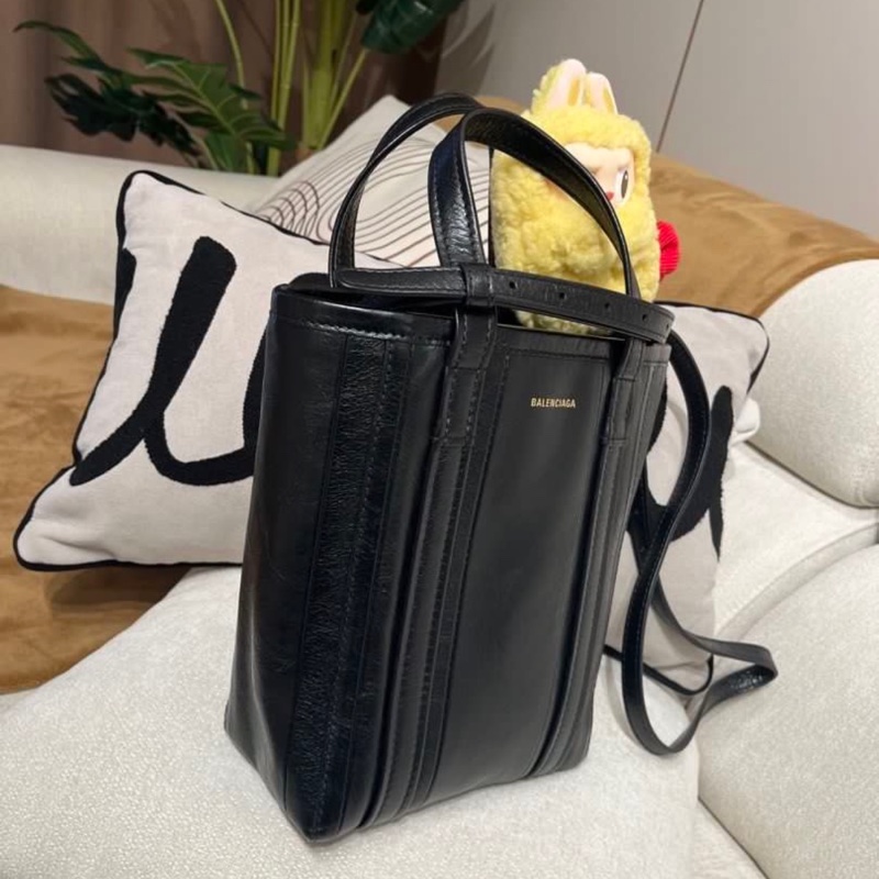 Balenciaga Shoulder Tote Bag Black-2
